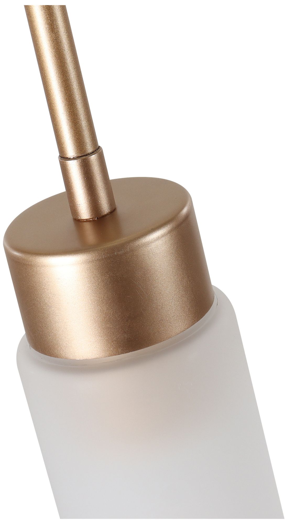 Image 2 Verona Modern Warm Gold Frosted Glass Cylinder Mini Pendant Light more views
