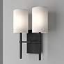 1_Veronica 16 1/2" High Black Forged 2-Light Wall Sconce