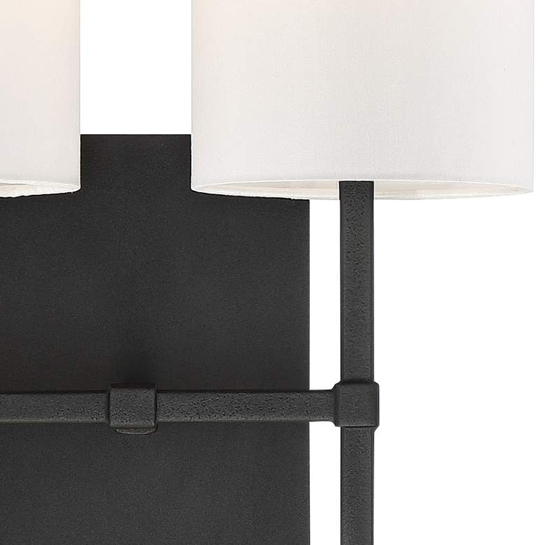 Image 2 Veronica 16 1/2" High Black Forged 2-Light Wall Sconce more views