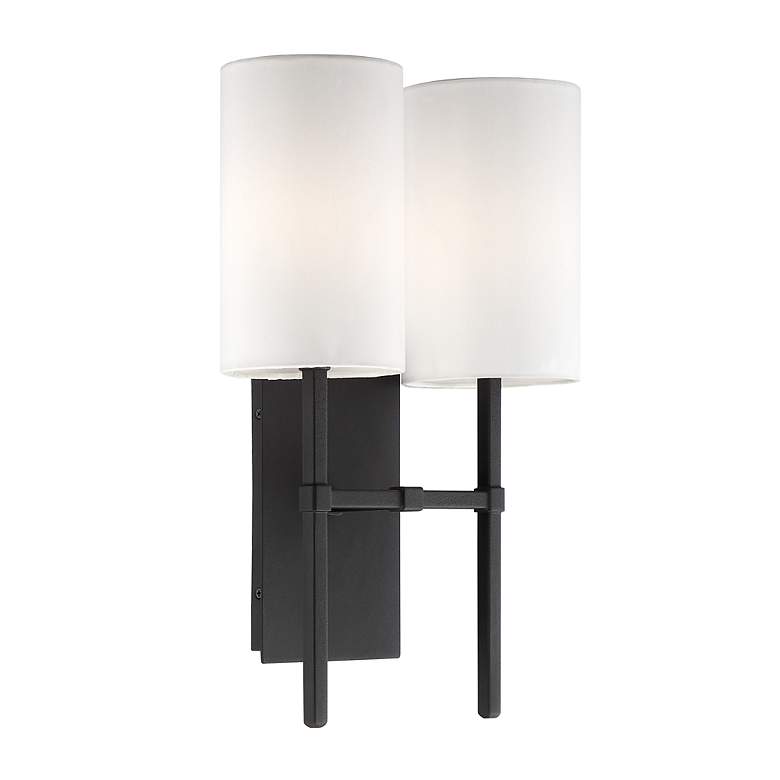 Image 3 Veronica 16 1/2" High Black Forged 2-Light Wall Sconce more views