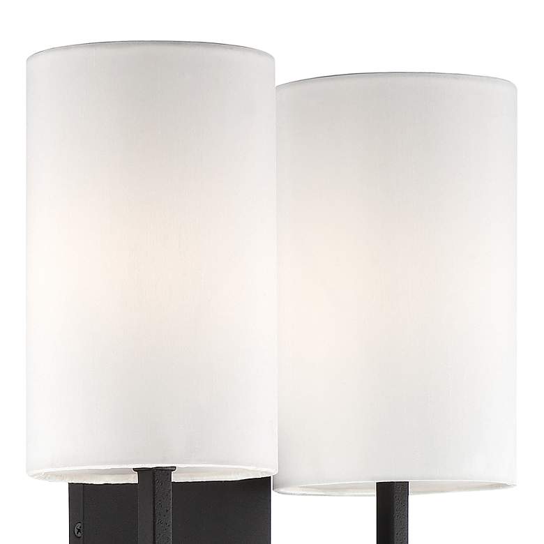 Image 4 Veronica 16 1/2" High Black Forged 2-Light Wall Sconce more views