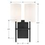 7_Veronica 16 1/2" High Black Forged 2-Light Wall Sconce more views