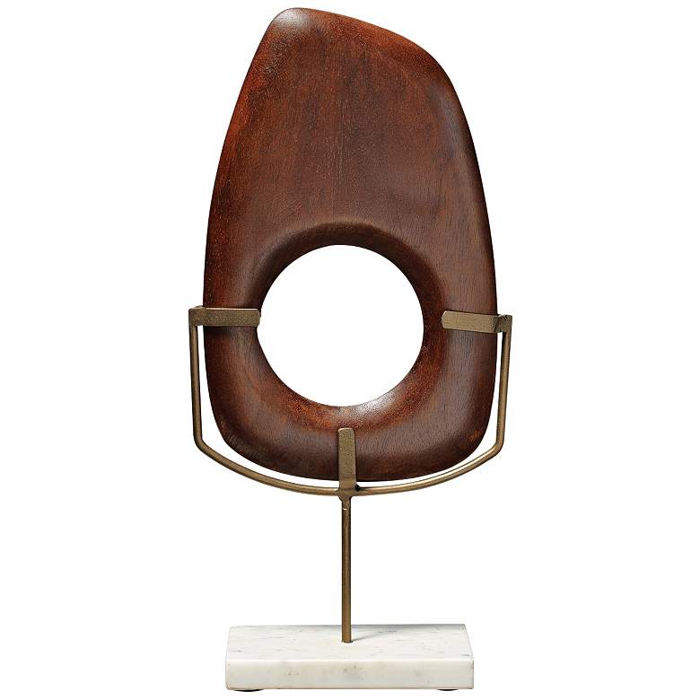 Image 1 Veronica 16 1/2 inch High Mid-Century Modern Wood Sculpture