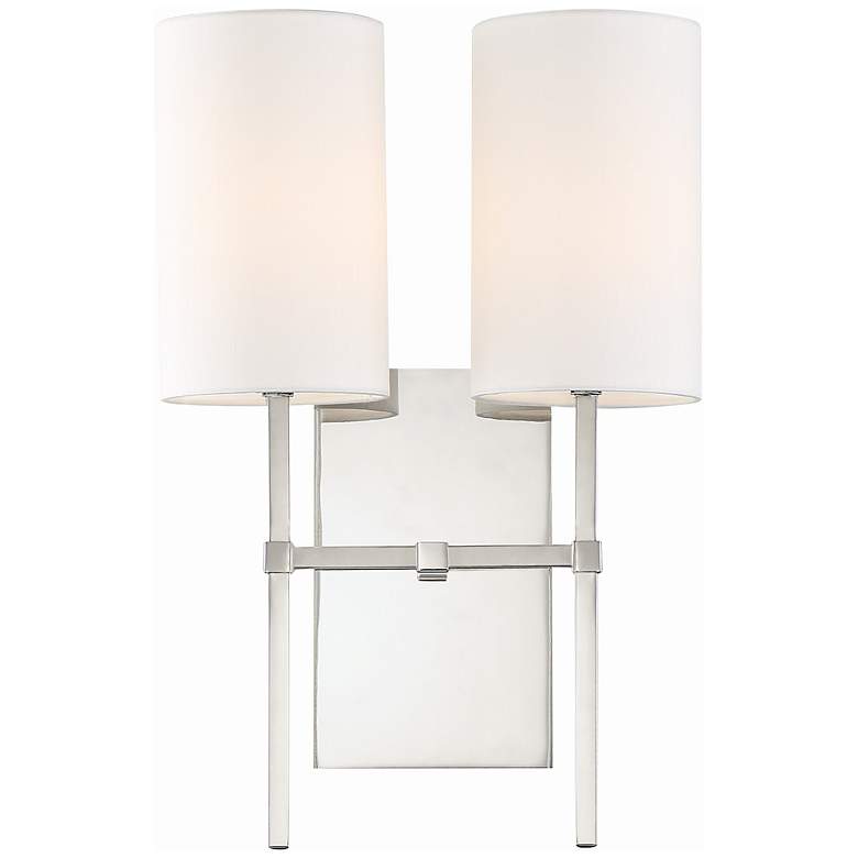 Image 2 Veronica 16 1/2" High Polished Nickel 2-Light Wall Sconce