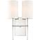 Veronica 16 1/2" High Polished Nickel 2-Light Wall Sconce