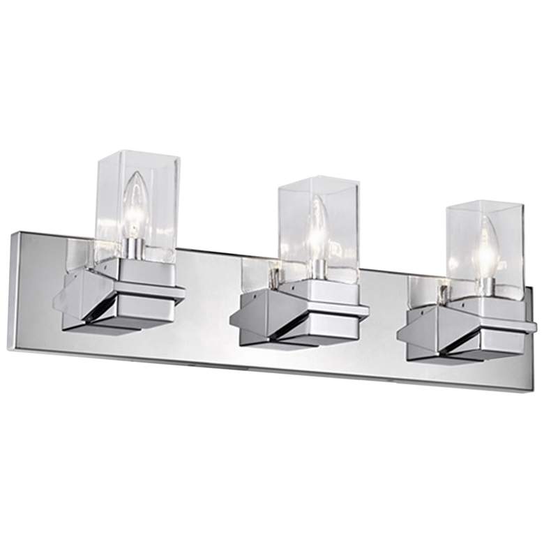 Image 1 Veronica 24" Wide 3 Light Polished Chrome Vanity Light