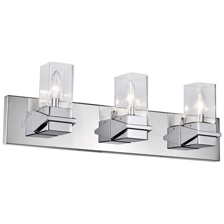 Image 1 Veronica 24 inch Wide 3 Light Polished Chrome Vanity Light