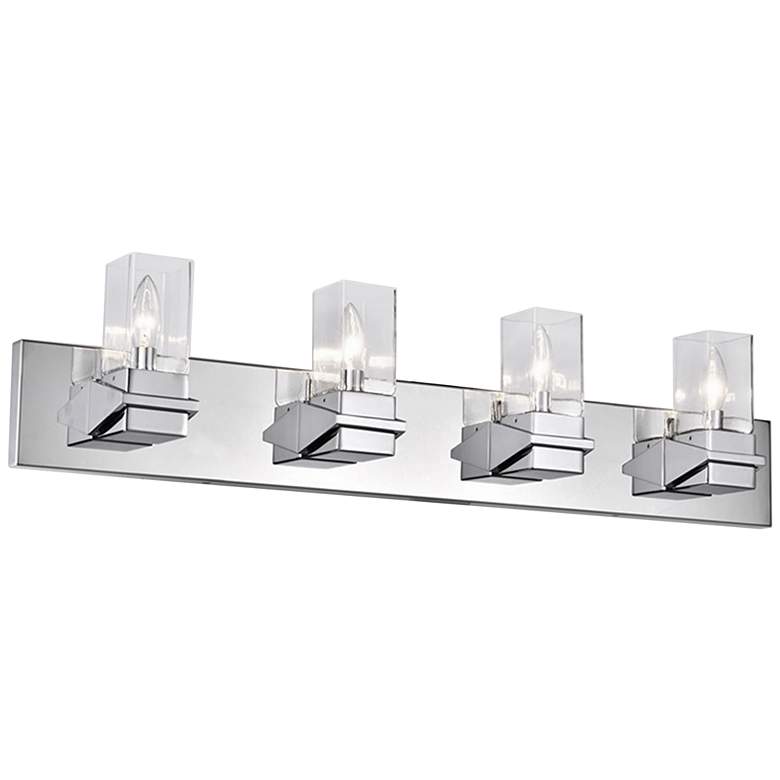 Image 1 Veronica 32 inch Wide 4 Light Polished Chrome Vanity Light