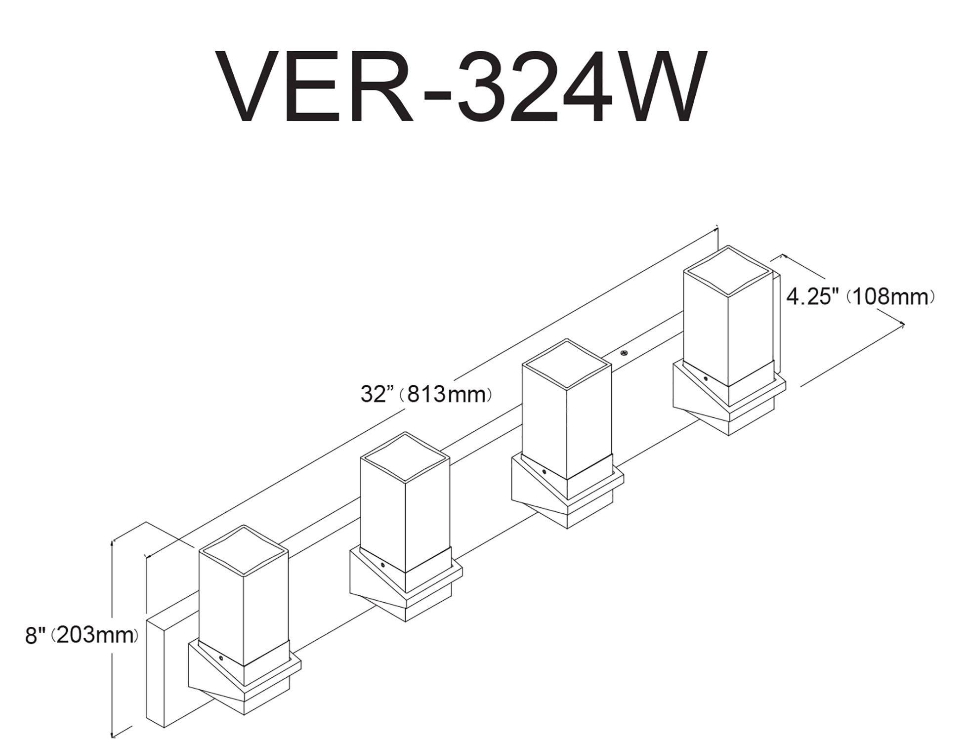 Image 2 Veronica 32"W Matte Black and Brass 4-Light LED Bath Light more views