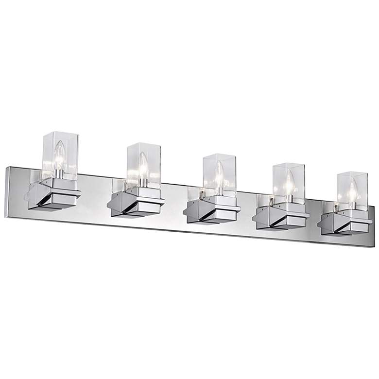 Image 1 Veronica 40" Wide 5 Light Polished Chrome Vanity Light
