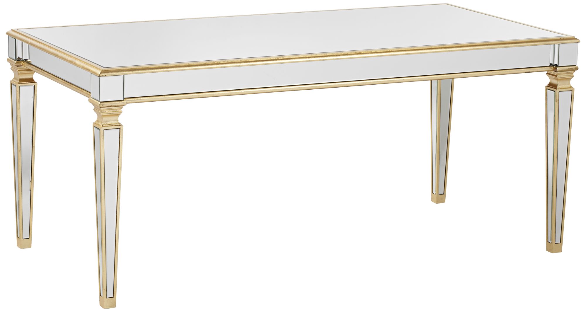 gold mirror table