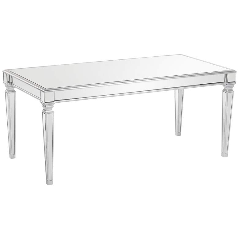 Image 3 Veronica 71 inch Wide Silver and Mirror Dining Table