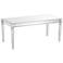 Veronica 71" Wide Silver and Mirror Dining Table