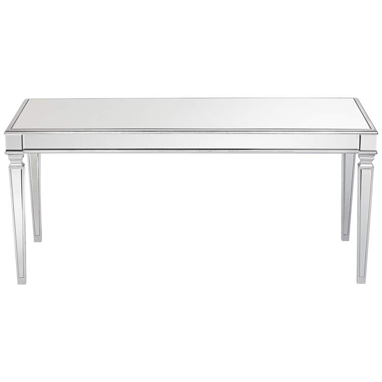 Image 4 Veronica 71 inch Wide Silver and Mirror Dining Table more views