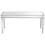 Veronica 71" Wide Silver and Mirror Dining Table in scene