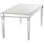 Veronica 71" Wide Silver and Mirror Dining Table in scene