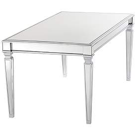 Image5 of Veronica 71" Wide Silver and Mirror Dining Table more views