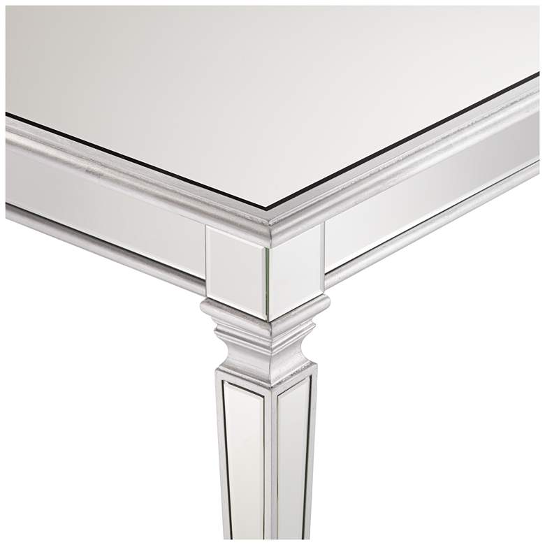 Image 6 Veronica 71 inch Wide Silver and Mirror Dining Table more views