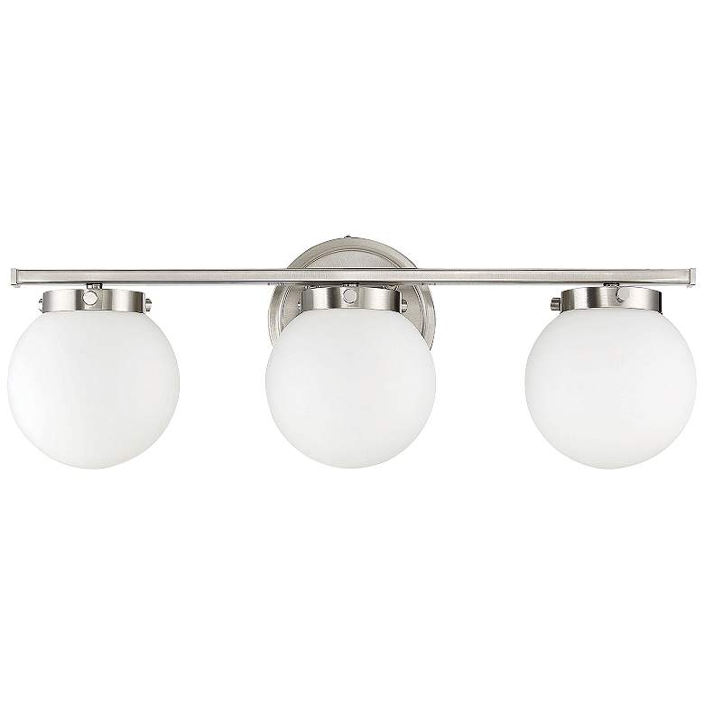Image 1 Versa 24" Wide Brushed Nickel 3-Light Vanity Bath Light
