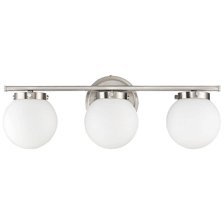 Image 3 Versa 24" Wide Brushed Nickel 3-Light Vanity Bath Light more views