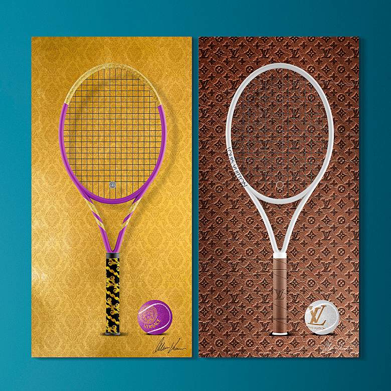 Image 1 Versa Louis Litton Racket 24 inch x 48 inch 2-Piece Wall Art Set