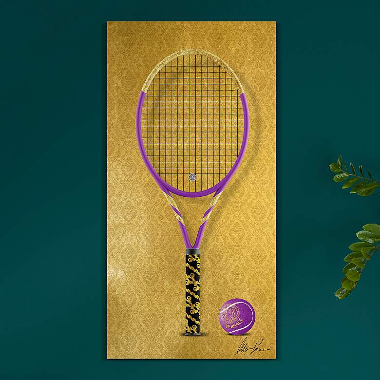 Image 1 Versa Vibes Racket 24" x 48" Frameless Print Glass Wall Art