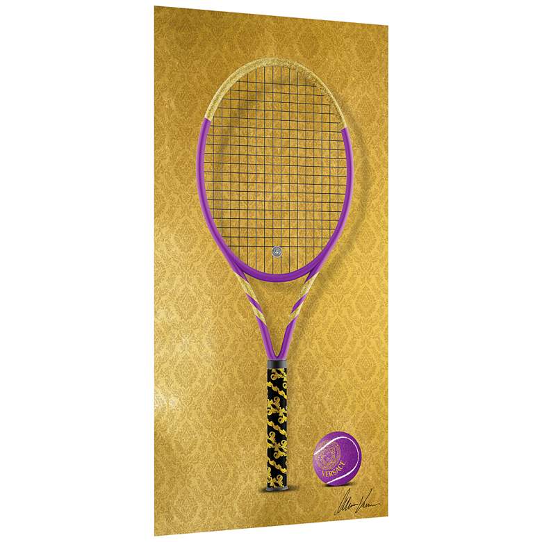 Image 3 Versa Vibes Racket 24 inch x 48 inch Frameless Print Glass Wall Art more views