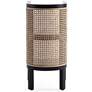 Versailles 11 3/4" Wide Black Natural Cane 2-Shelf End Table