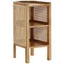 2_Versailles 11 3/4" Wide Natural Wood 2-Shelf End Table