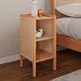 1_Versailles 11 3/4" Wide Natural Wood 2-Shelf End Table