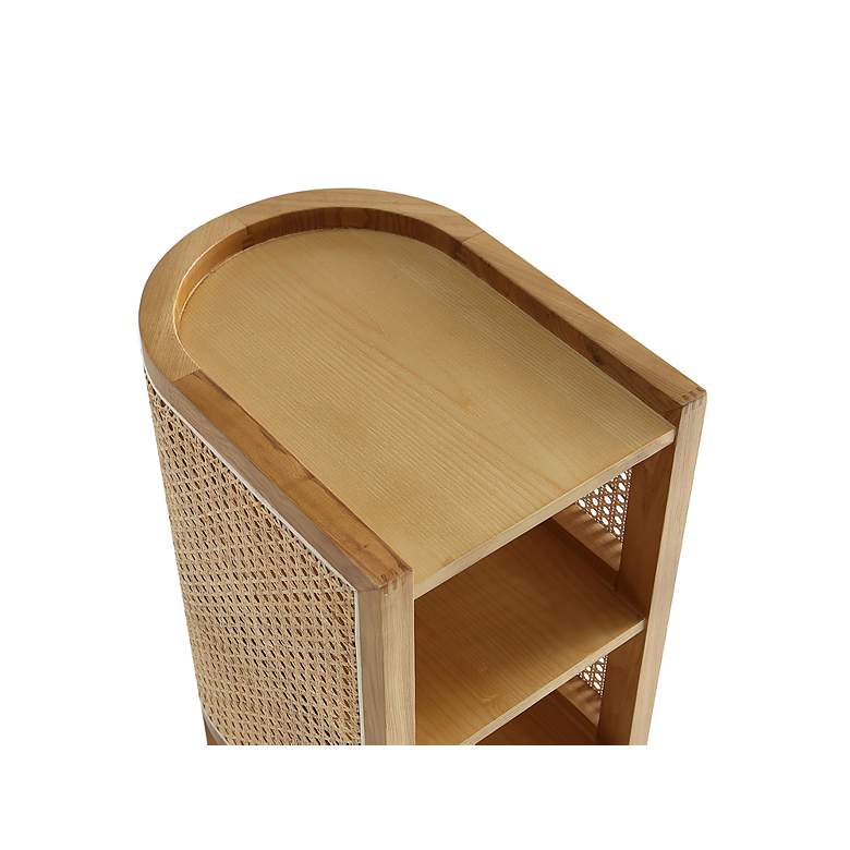 Image 4 Versailles 11 3/4" Wide Natural Wood 2-Shelf End Table more views
