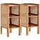 Versailles 11 3/4" Wide Natural Wood End Tables Set of 2