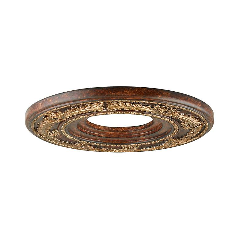 Image 4 Versailles 12" Wide Verona Bronze Ceiling Medallion more views