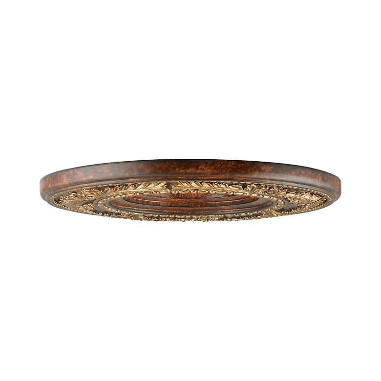 Image 5 Versailles 12" Wide Verona Bronze Ceiling Medallion more views