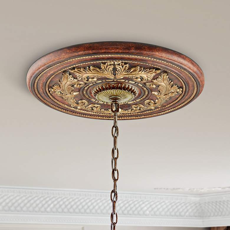 Image 1 Versailles 18" Wide Verona Bronze Ceiling Medallion