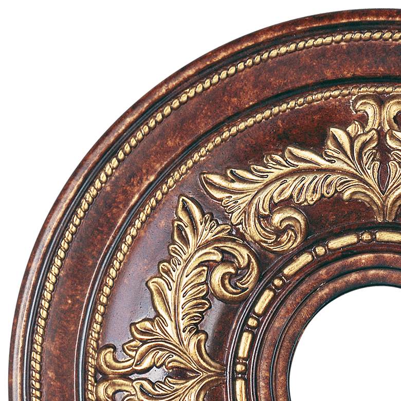 Image 3 Versailles 18" Wide Verona Bronze Ceiling Medallion more views