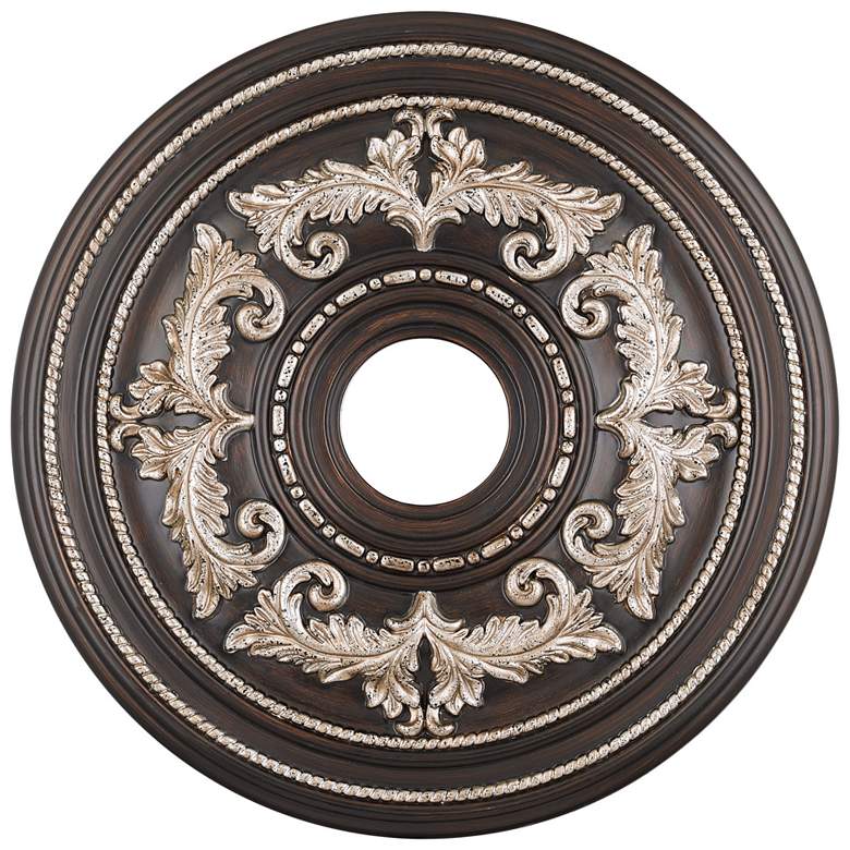 Image 1 Versailles 22 1/2" Wide Hand-Rubbed Bronze Ceiling Medallion