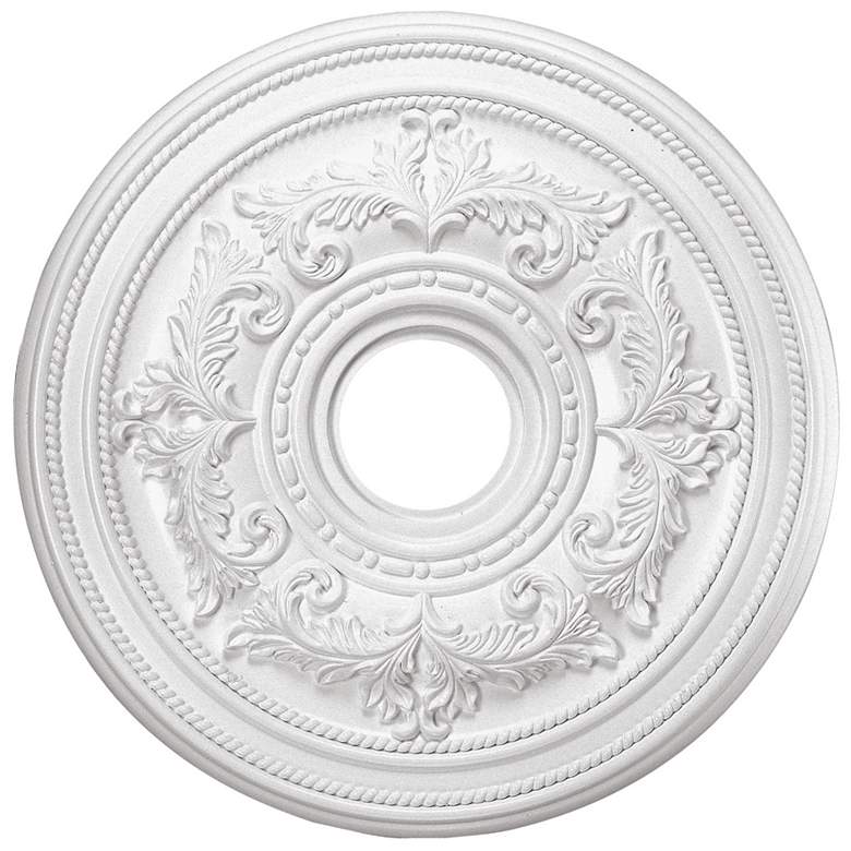 Image 1 Versailles 22 1/2" Wide White Round Ceiling Medallion