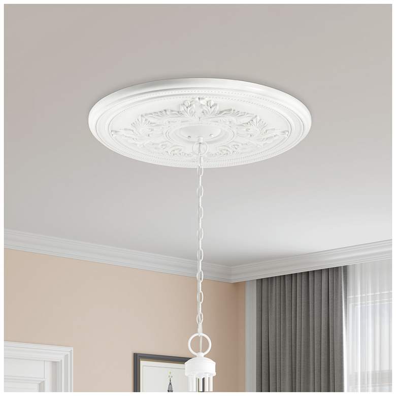 Image 1 Versailles 22 1/2" Wide White Round Ceiling Medallion