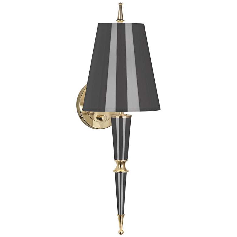 Image 1 Versailles 23 1/4" High Ash Lacquer and Ash Shade Wall Lamp
