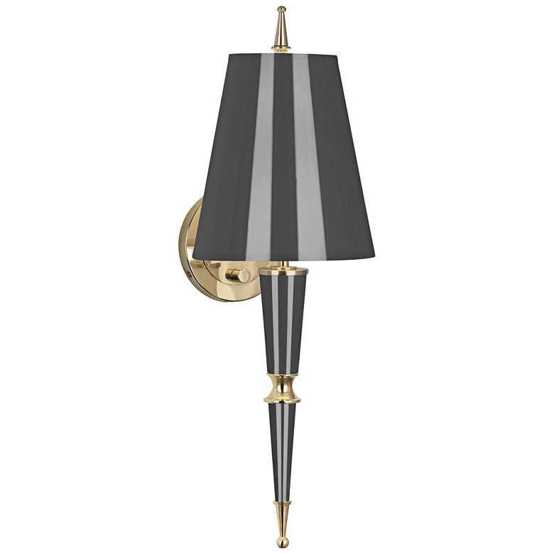 Image 1 Versailles 23 1/4 inch High Ash Lacquer and Ash Shade Wall Lamp