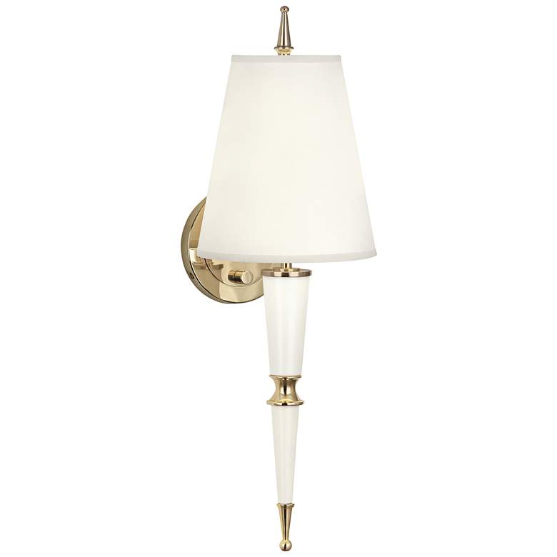 Image 1 Versailles 23 1/4 inchH Lily Lacquer and Fondine Shade Wall Lamp