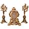 Versailles 23" High Gold Finish Clock and Candelabra Set