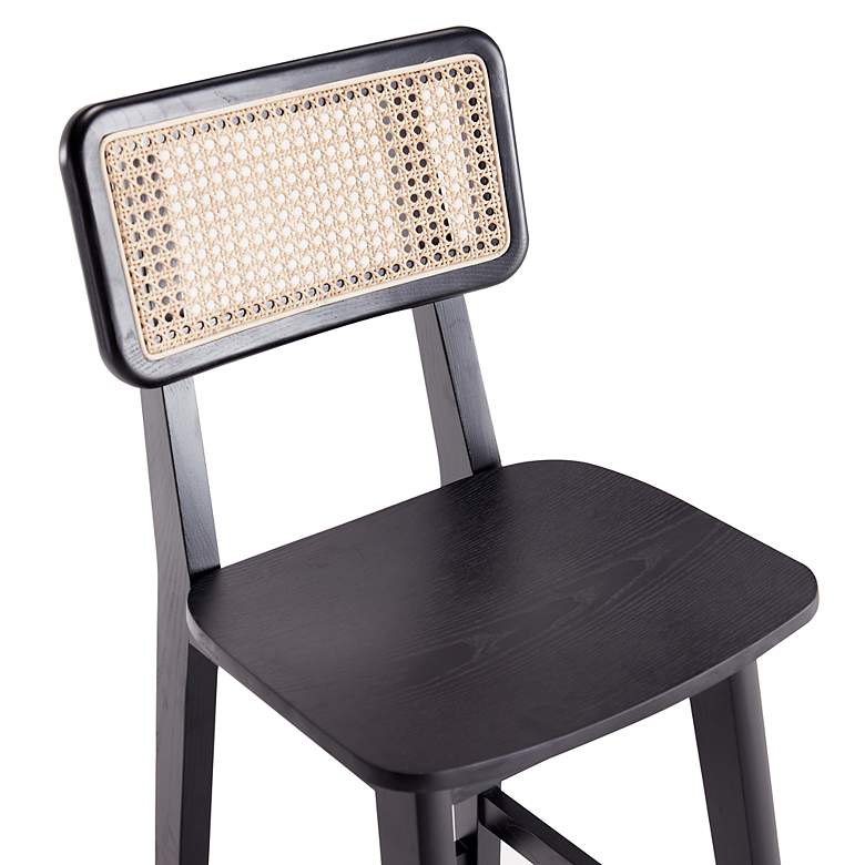 Image 4 Versailles 26" Matte Black Wood Counter Stool more views