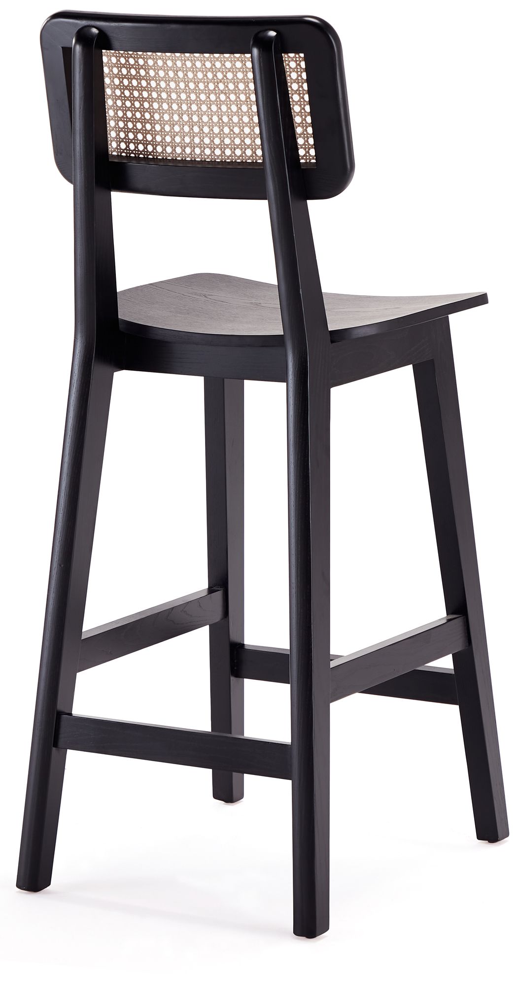 Versailles 26" Matte Black Wood Counter Stool in scene