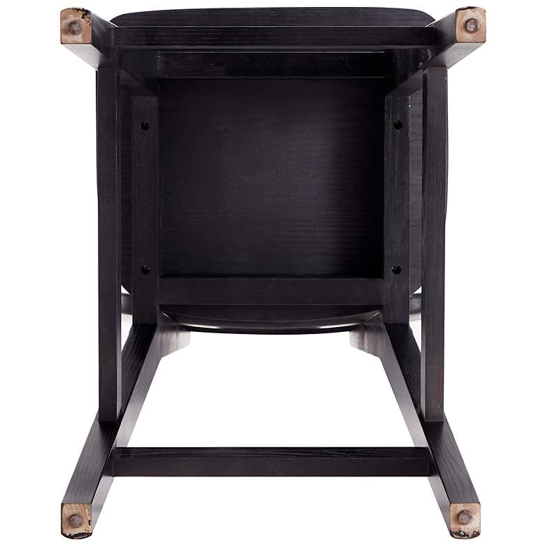 Image 5 Versailles 26" Matte Black Wood Counter Stools Set of 3 more views