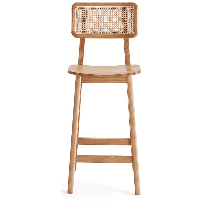 Image 7 Versailles 26" Matte Nature Wood Counter Stool more views