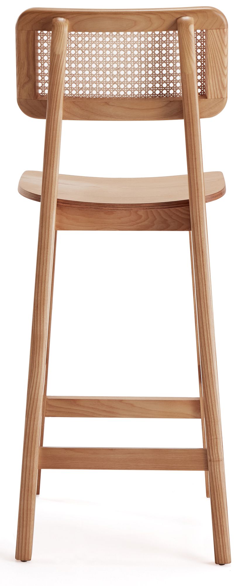 Versailles 26" Matte Nature Wood Counter Stool in scene