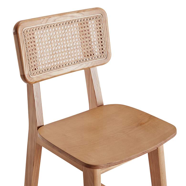 Image 6 Versailles 26" Matte Nature Wood Counter Stools Set of 3 more views