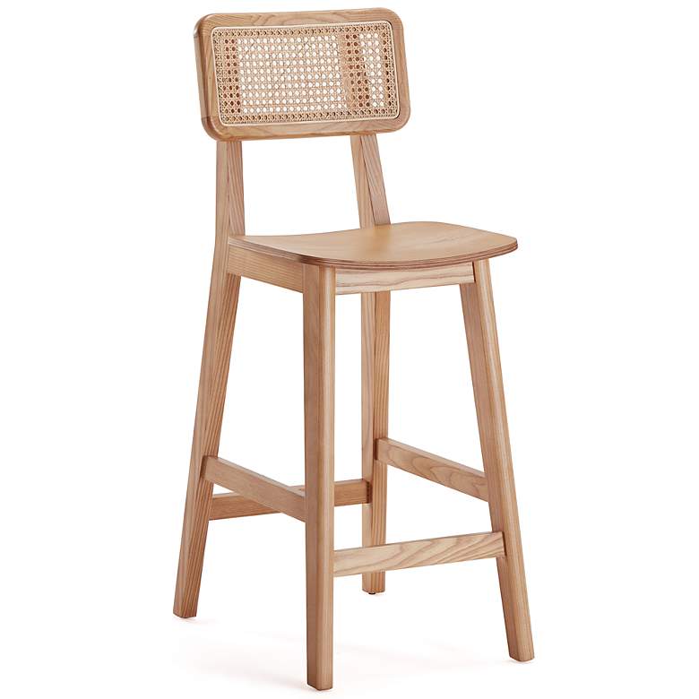 Image 7 Versailles 26" Nature Wood Counter Stools Set of 2 more views